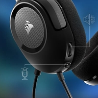 אוזניות קשת חוטיות לגיימינג עם מיקרופון מובנה Corsair HS35