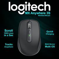 עכבר אלחוטי Logitech MX Anywhere 3S צבע שחור
