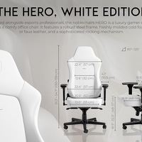 כיסא גיימינג NOBLECHAIRS HERO WHITE EDITION לבן