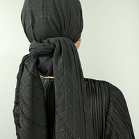 מטפחת לונג פליסה שיפון - שחור