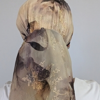 מטפחת לונג הלל - שיפון רקום