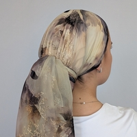 מטפחת לונג הלל - שיפון רקום