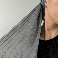 מטפחת לונג פליסה שיפון - אפור