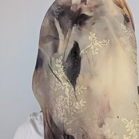 מטפחת מרובעת הלל - שיפון רקום