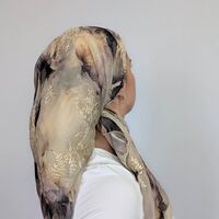 מטפחת מרובעת הלל - שיפון רקום