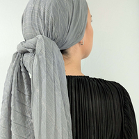 מטפחת לונג פליסה שיפון - אפור