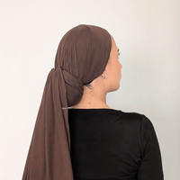 מטפחת לונג רשת לייקרה - חומה