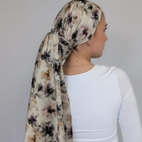 מטפחת לונג פרח - סאטן