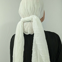 מטפחת לונג פליסה שיפון - לבן