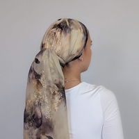 מטפחת לונג הלל - שיפון רקום