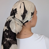 מטפחת לונג חירות - שיפון רקום