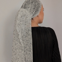 מטפחת לונג רשת - לבן