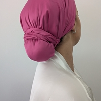 מטפחת מרובעת משי סאטן ורוד פוקסיה