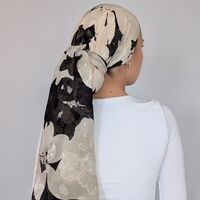 מטפחת לונג חירות - שיפון רקום