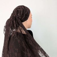 מטפחת לונג - תחרה חומה