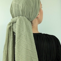 מטפחת לונג פליסה שיפון - ירוק