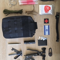 תיק ערכת הישרדות לקמפינג וטיולים עם ציוד חיוני לקמפינג - תיק קומפקטי עם ערכת הישרדות לשטח