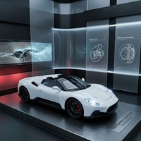 דגם רכב ספורט מתכתי לאספנים | מכונית יוקרה מיניאטורית | בהדמיה לרכב אמיתי