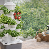 מערכת הידרופונית אנכית לגידול צמחים | מגדל גידול ביתי ללא אדמה - 7 קומות