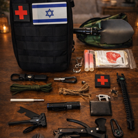 חבילת קמפינג ודיג משפחתית מלאה | כולל כסאות מתקפלים, שרפרפים, שולחן, עגלה וערכת הישרדות