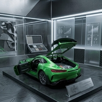 רכב ספורט מתכתי  בהדמיה לרכב אמיתי  | מכונית יוקרה מיניאטורית