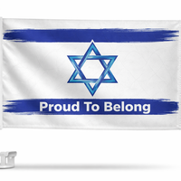 דגל ישראל לרכב 30×40 מפוליאסטר עם מוט פלסטיק | דגל לרכב איכותי