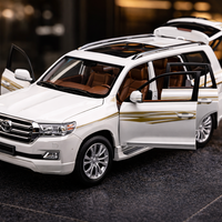 דגם רכב מתכתי Toyota Land Cruiser | מכונית צעצוע יוקרתית | בהדמיה לרכב שטח אמיתי