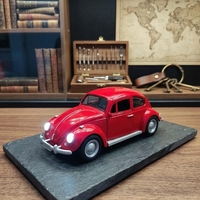 דגם רכב מתכתי לאספנים קלאסי | חיפושית קלאסית מיניאטורית | בהדמיה לרכב אמיתי