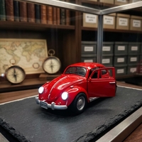 דגם רכב מתכתי לאספנים קלאסי | חיפושית קלאסית מיניאטורית | בהדמיה לרכב אמיתי