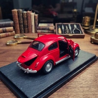 דגם רכב מתכתי לאספנים קלאסי | חיפושית קלאסית מיניאטורית | בהדמיה לרכב אמיתי