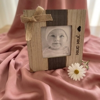 מסגרת תמונה מעץ עם חריטה אישית | מתנה מרגשת!