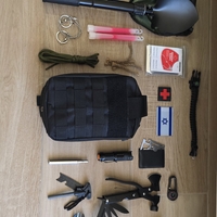 תיק ערכת הישרדות לקמפינג וטיולים עם ציוד חיוני לקמפינג - תיק קומפקטי עם ערכת הישרדות לשטח