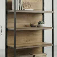 מדפים מתכת בגימור צבע תנור דמוי עץ  מידות: 100×40×190 ס