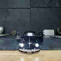 דגם רכב מתכתי לאספנים קלאסי | חיפושית קלאסית מיניאטורית | בהדמיה לרכב אמיתי