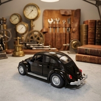 דגם רכב מתכתי לאספנים קלאסי | חיפושית קלאסית מיניאטורית | בהדמיה לרכב אמיתי