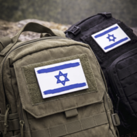 פאץ' דגל ישראל מגומי גמיש סיליקון  (PVC) עם סקוטש | פאץ' גומי איכותי לתיקים, מדים ונשקים עמידים וגמישים במיוחד