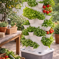 מערכת הידרופונית אנכית לגידול צמחים | מגדל גידול ביתי ללא אדמה - 7 קומות