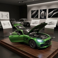 רכב ספורט מתכתי  בהדמיה לרכב אמיתי  | מכונית יוקרה מיניאטורית