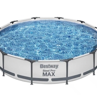 בריכת עמודים עגולה 366X75 Bestway 56416 + משאבה 330 גלון