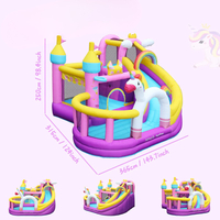 מתנפח מגלשות ובריכה חדקרן Doctor Dolphin 82104