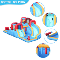 מתנפח מגלשה+בריכה Doctor Dolphin 73033a