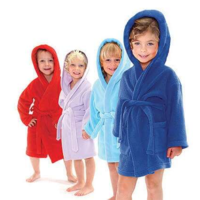 חלוק רחצה כחול 100% כותנה לילדים ונוער