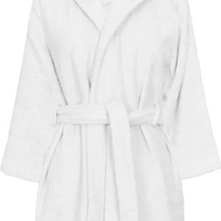 חלוק רחצה לילדים 100% כותנה צבע לבן