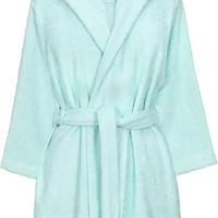 חלוק רחצה לילדים 100% כותנה צבע אקווה