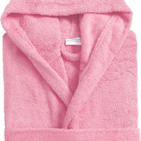 חלוק רחצה לילדים 100% כותנה צבע ורוד בהיר