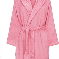 חלוק רחצה לילדים 100% כותנה צבע ורוד בהיר