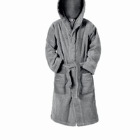 חלוק רחצה אפור 100% כותנה לילדים ונוער