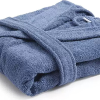 חלוק רחצה לילדים 100% כותנה צבע כחול