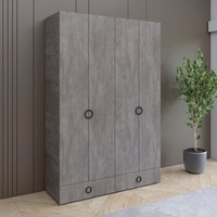 ארון בגדים מודרני – מראה שיש אפור