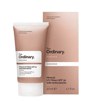 The Ordinary Mineral UV Filters SPF 30 with Antioxidants – קרם הגנה מינרלי עם נוגדי חמצון לעור רגיש ולהגנה סביבתית (50ml)